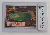 1961 Topps Mantle 565 Ft. Home Run BVG RAW 2.0