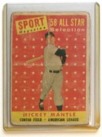 1958 Topps Mickey Mantle #487 ALL STAR