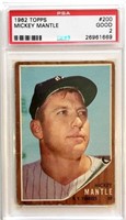 1962 Topps Mickey Mantle #200 PSA 2