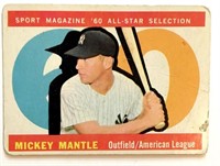 1960 Topps Mickey Mantle All Star #563