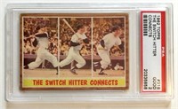 1962 Topps #318 Mickey Mantle Switch Hitter PSA 2