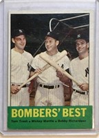 1963 Topps #173 Bomber’s Best - Mantle - 1