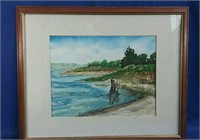 Original water colored titled Cape Fear signed