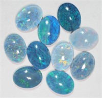 20V- 10 genuine opal 10.0cts triplet stones -$200
