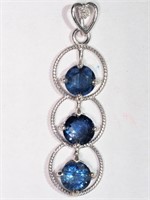 19V- 14k sapphire & diamond pendant -$700