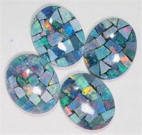 1V- 4 Genuine Opal Mosaic Stones -$200