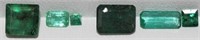 10V- Genuine Emerald cut emeralds -$200