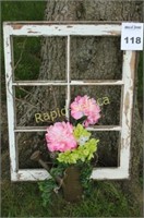 Rustic Window and Flower