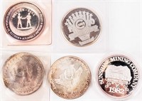 Coin 5 Silver Rounds .999 Fine Silver 5 Ounces