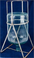 Antique 5-Gallon Glass Water Bottle w/ Stand