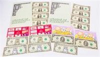 Coin Assorted United States Currency Uncut Sheets+