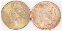 Coin 2 Peace Dollars 1923-P & 1925-P  Nice