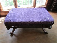 ORNATE UPHOLSTERED BENCH (FORMER COFFEE TABLE;