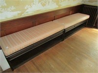 (2) PADDED BENCHES; WOOD FRAMED MEASURES 5 FT X21"