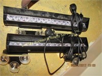 2 flashing LED light bars w/ suction mounts