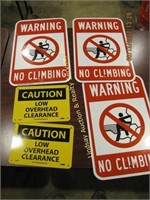 Group of 5 small warning signs -- SEE PICS