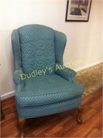 Pr of Quilted Entry Armchairs