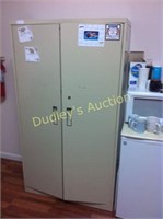 2 Door Metal Lockable Shelving Cabinet