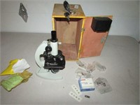 Microscope, slides