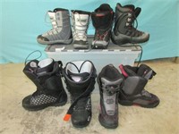 Assortment of  snowboarding boots