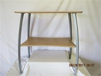 Metal & wood 2 tier modern table