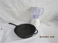 Kitchenaid Cast iron 12" and a blender