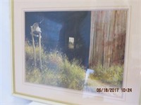 Framed barn print 32 x 26"