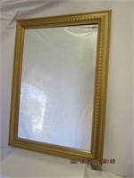 Gilt framed beveled mirror 30 X 42"
