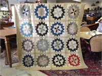 ca. 1900's Full-size Hand Sewn Quilt