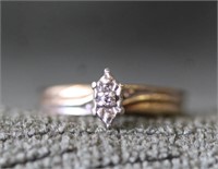 10K Gold & Diamond Engagement Ring