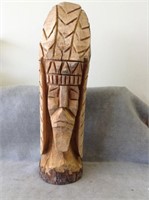 40" Chainsaw Carved Native American Chief Statue