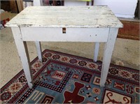 Antique Shabby-Chic Painted Farmhouse Table