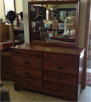 Vintage 6-Drawer Dresser w/ Mirror