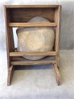 Native American Grinding Stone in Custom Display