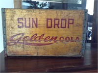 Antique Sun Drop Golden Girl Cola Bottle Crate