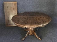 Oak Claw Foot Table With Leaf, in Very Nice
