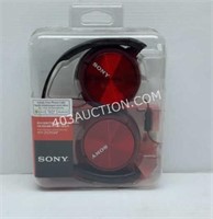 Sony Red Stereo Headphones $40 NEW