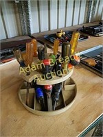 Tool tray and assorted screwdrivers