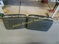 2 vintage Airway hard shell suitcases