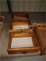 Three Wooden 10x16 drawers