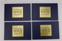 4pc First Day Issue WWII Memorial Stamp Booklets