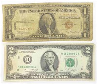 1935 US Hawaii $1 Silver Certificate $2 Paper Bill