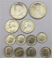 12pc US Silver Coin "Uncirculated" Set