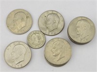 14pc 1971-77 Eisenhower U.S. $1 Coin +S.B.Anthony