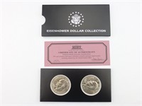 2 pc 1977 Eisenhower Dollar Collection