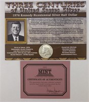1976 US Bicentennial Kennedy Silver Half Dollar