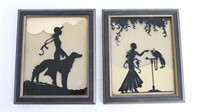 (2) Small Vintage Silhouette Pictures