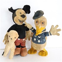 1930's Donald Duck & Mickey Stuffed Toy Characters