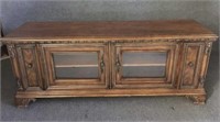 Wood Console/Credenza/Cabinet with 2 Cupboards