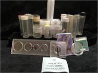 25 Assorted Coin Tubes and Holders